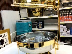 Gold tip chafing dish